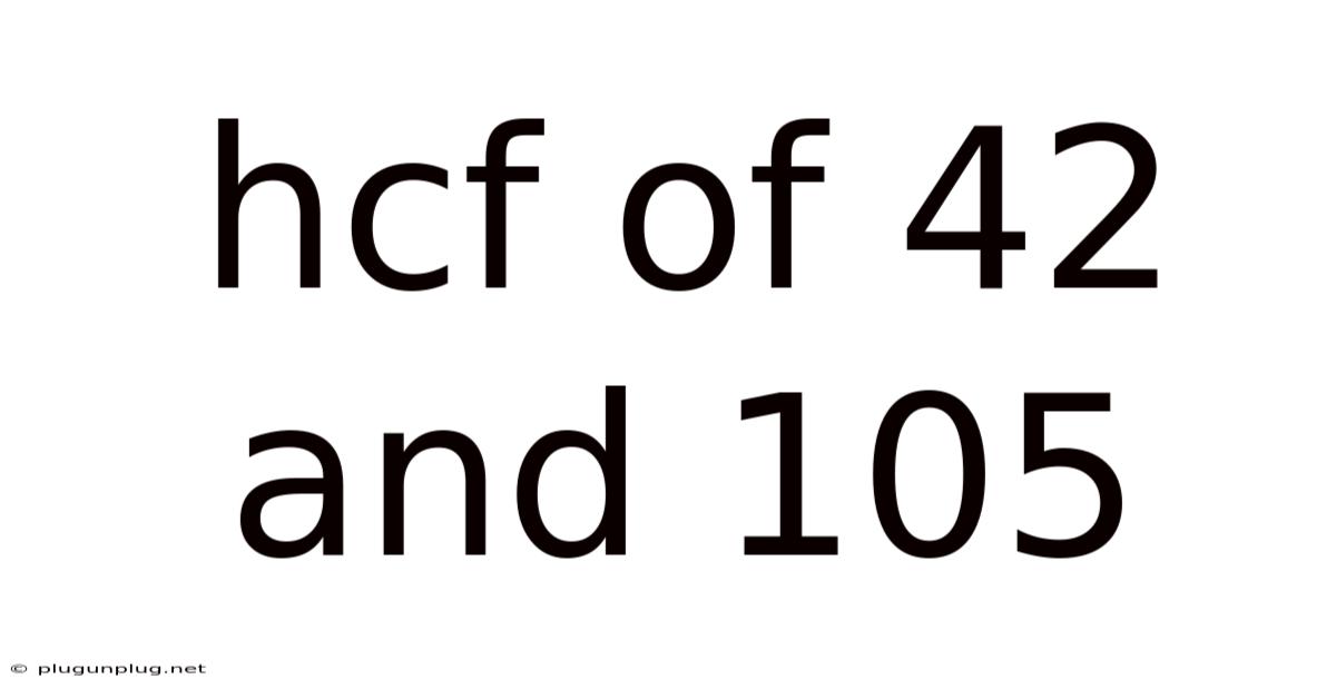 Hcf Of 42 And 105