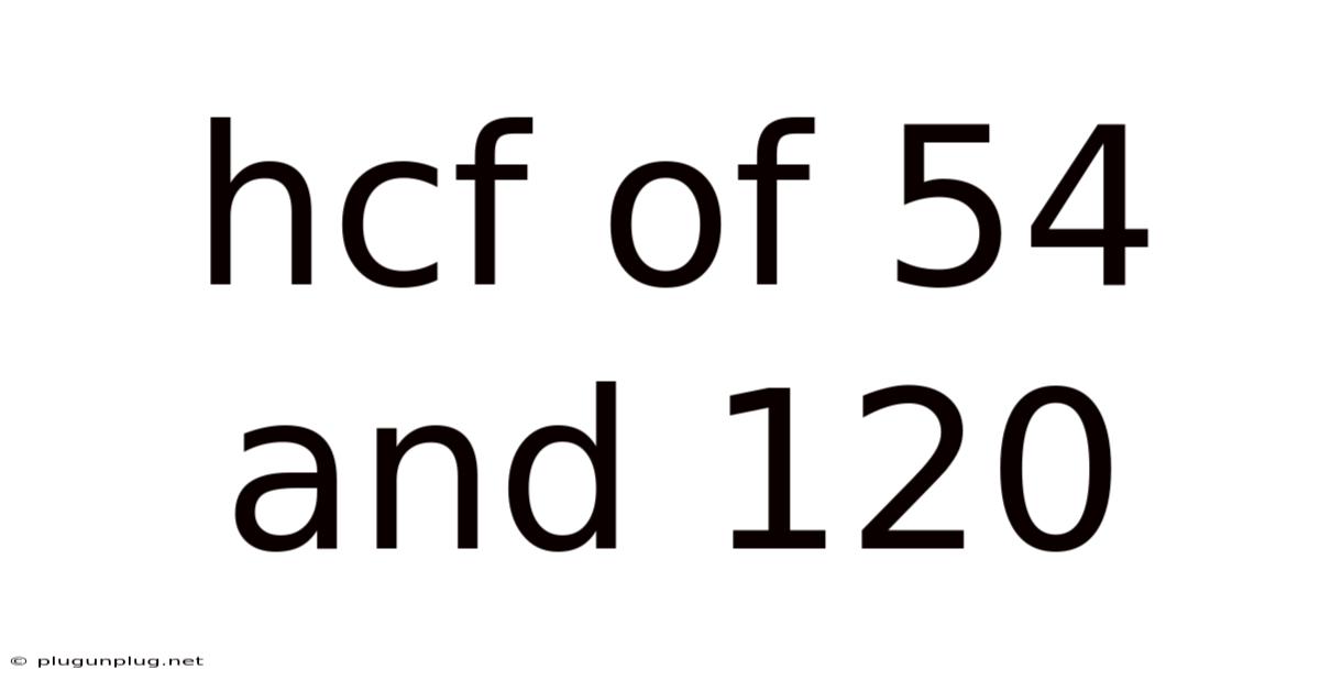 Hcf Of 54 And 120
