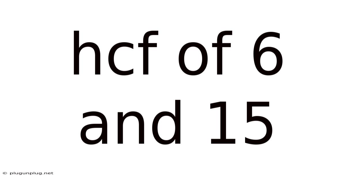 Hcf Of 6 And 15