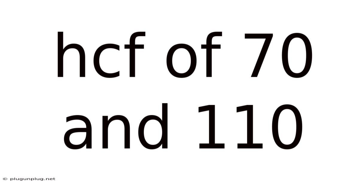 Hcf Of 70 And 110