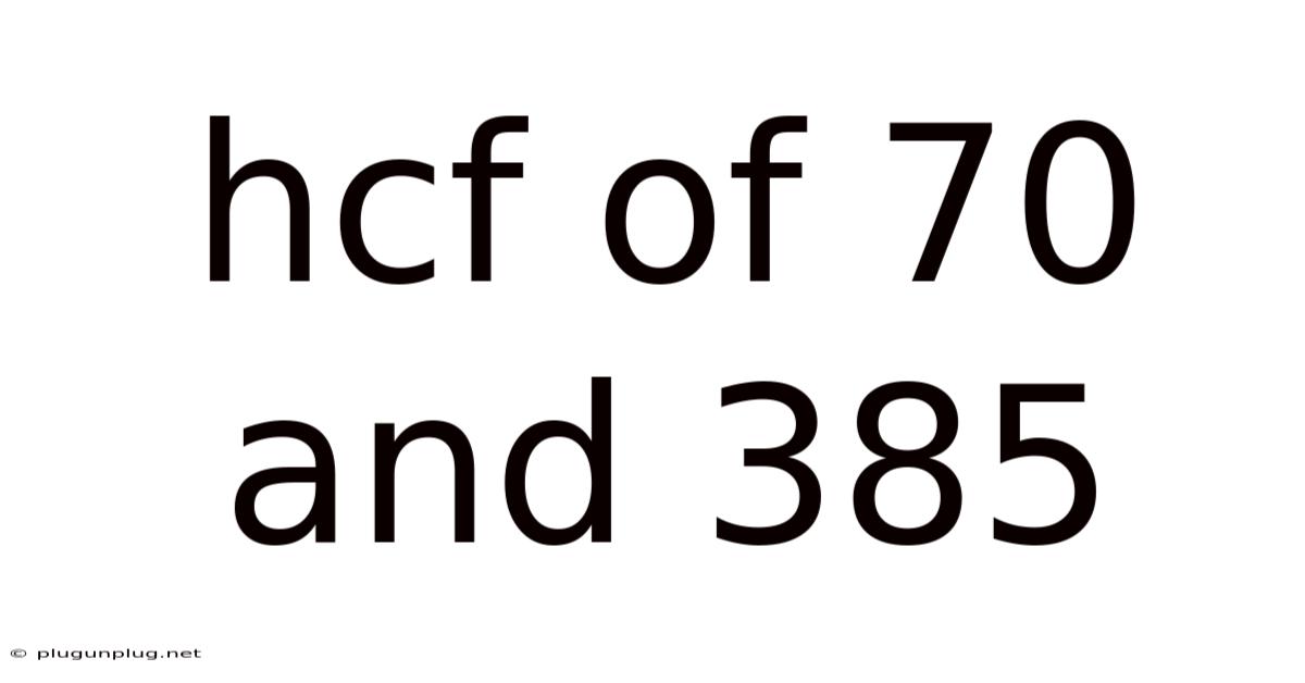 Hcf Of 70 And 385