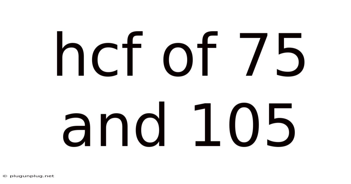 Hcf Of 75 And 105