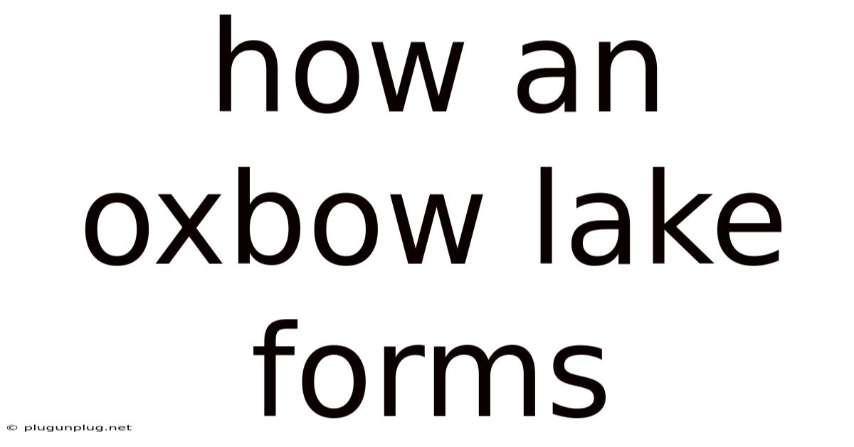 How An Oxbow Lake Forms