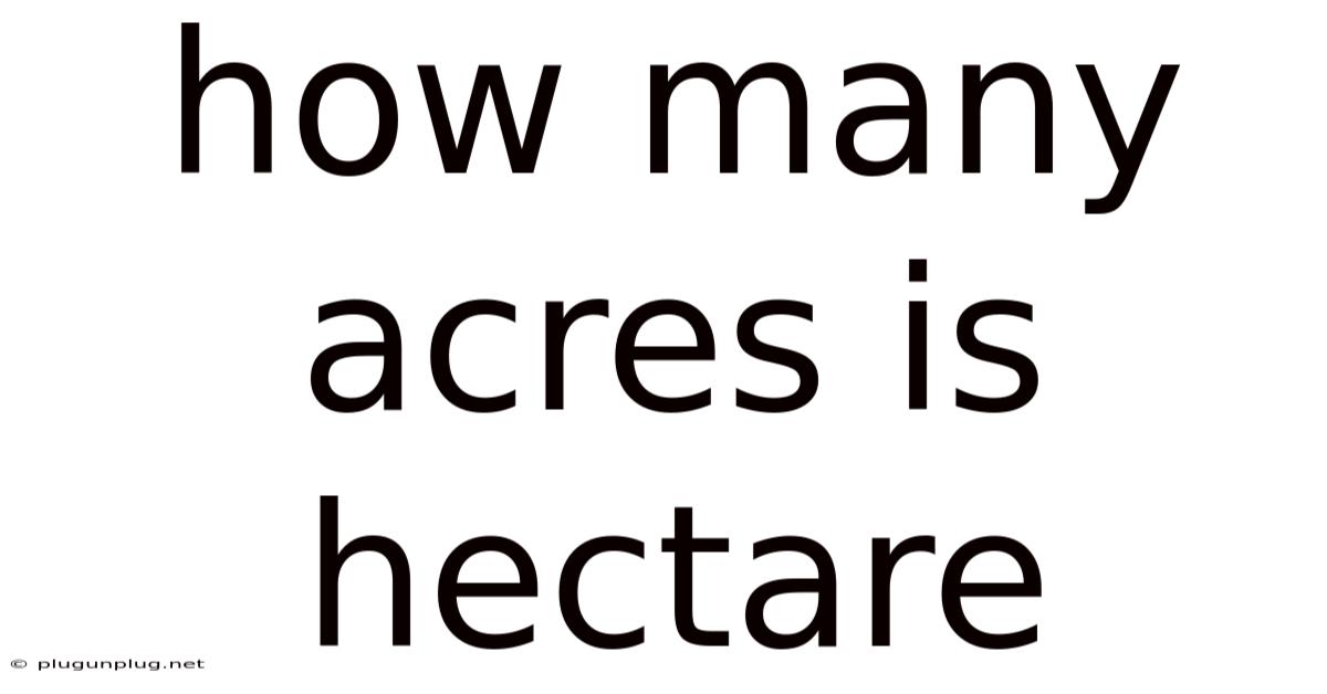 How Many Acres Is Hectare
