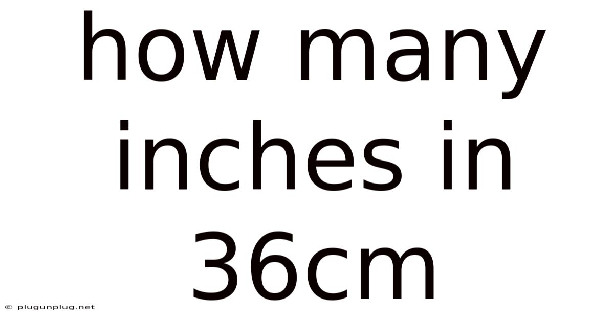 How Many Inches In 36cm