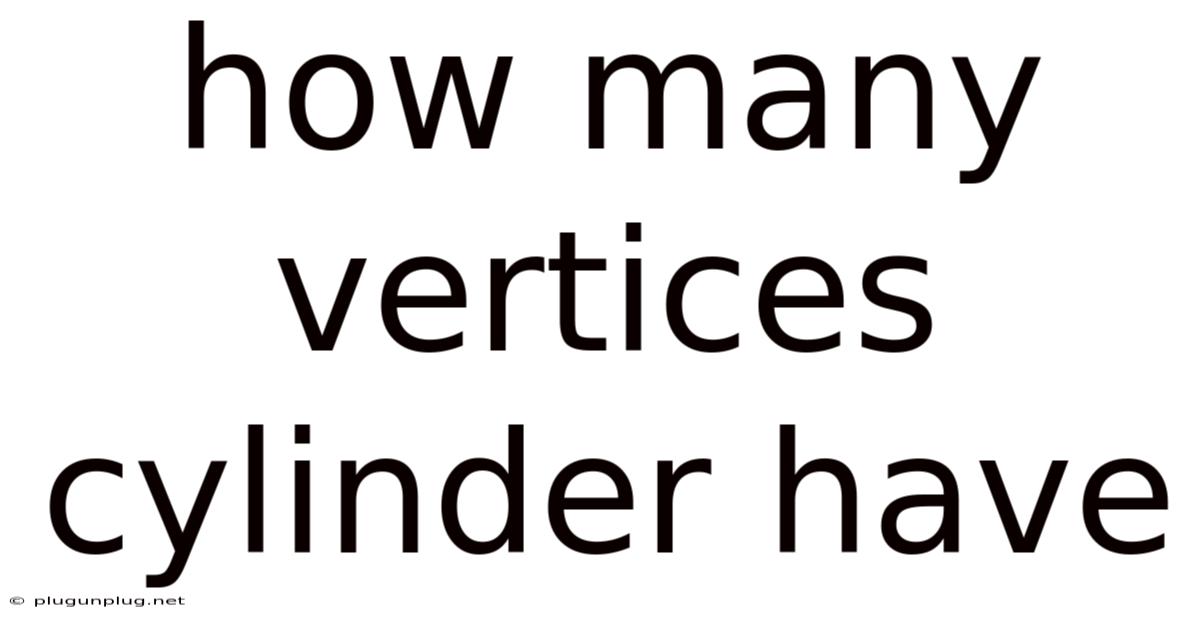 How Many Vertices Cylinder Have