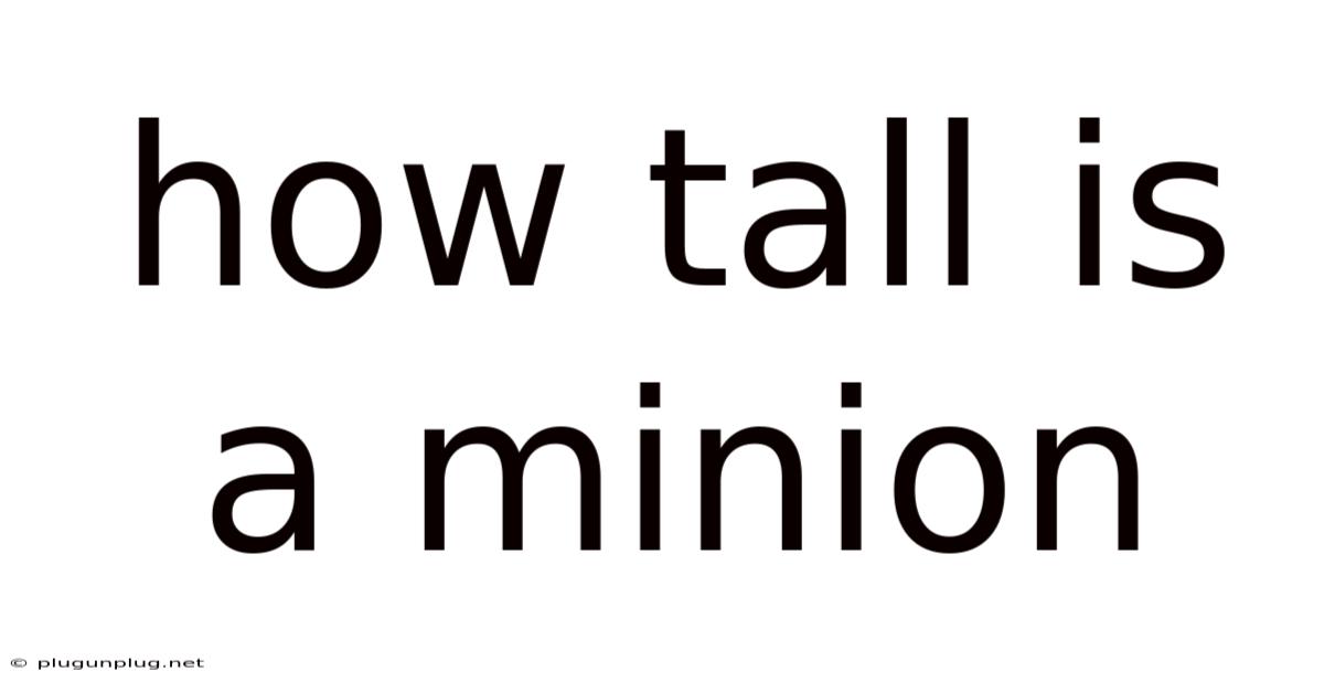 How Tall Is A Minion
