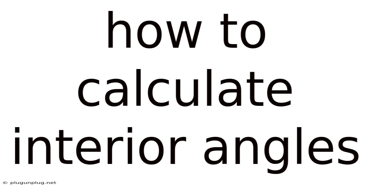How To Calculate Interior Angles