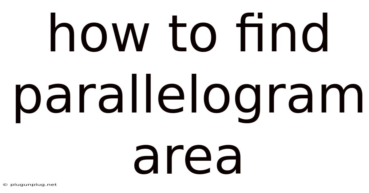 How To Find Parallelogram Area