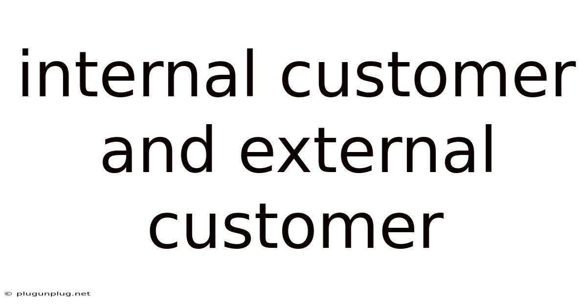 Internal Customer And External Customer