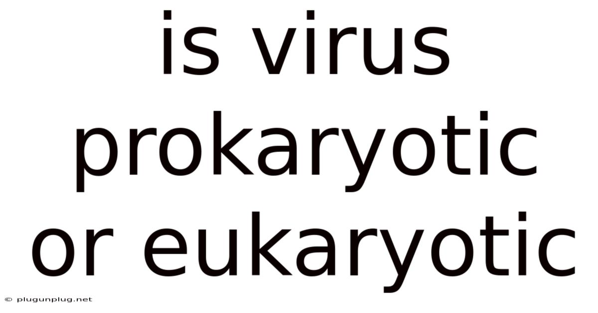 Is Virus Prokaryotic Or Eukaryotic