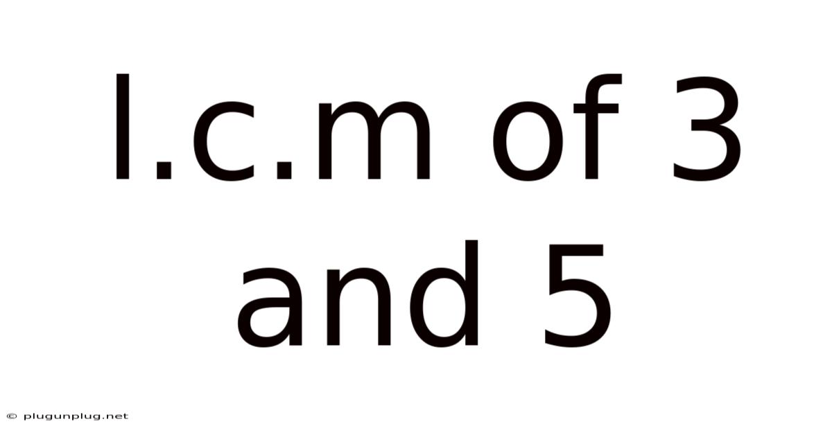 L.c.m Of 3 And 5
