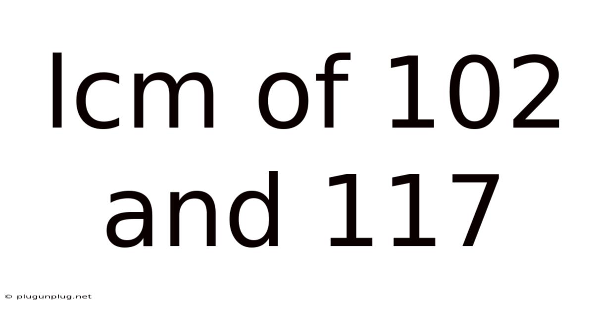 Lcm Of 102 And 117