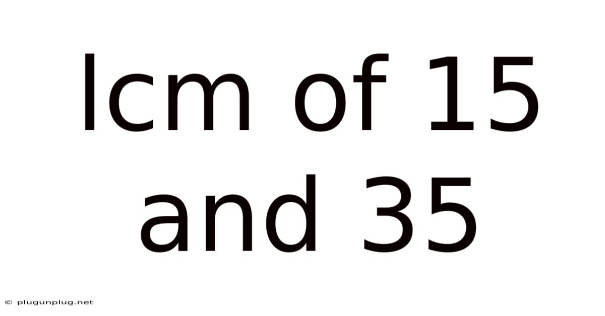 Lcm Of 15 And 35