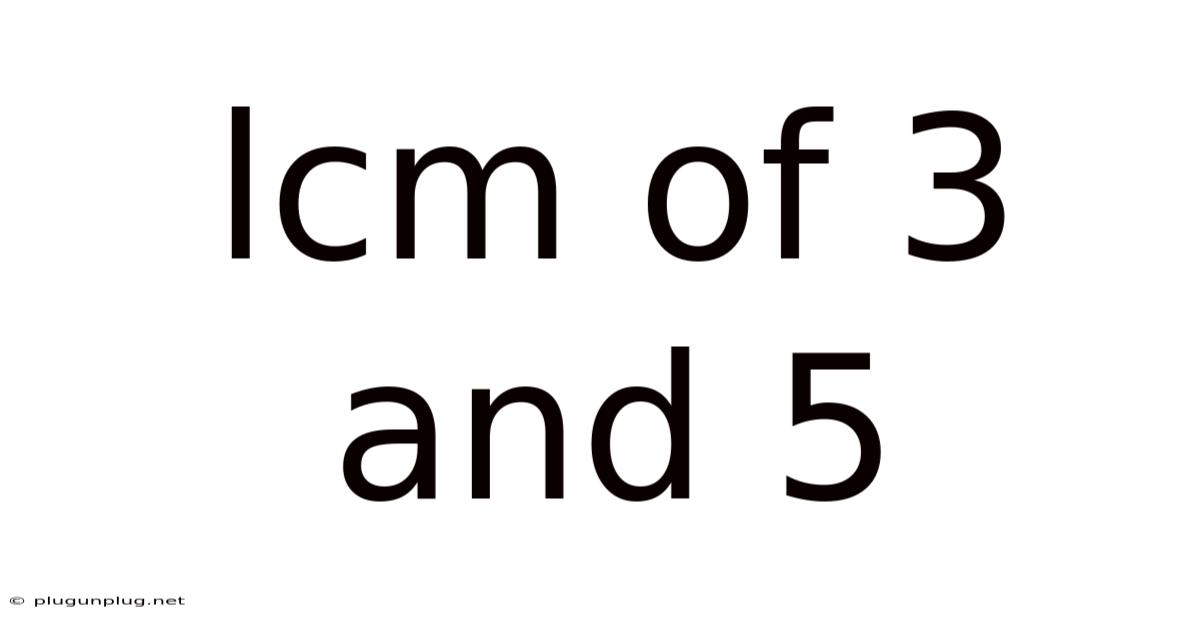 Lcm Of 3 And 5