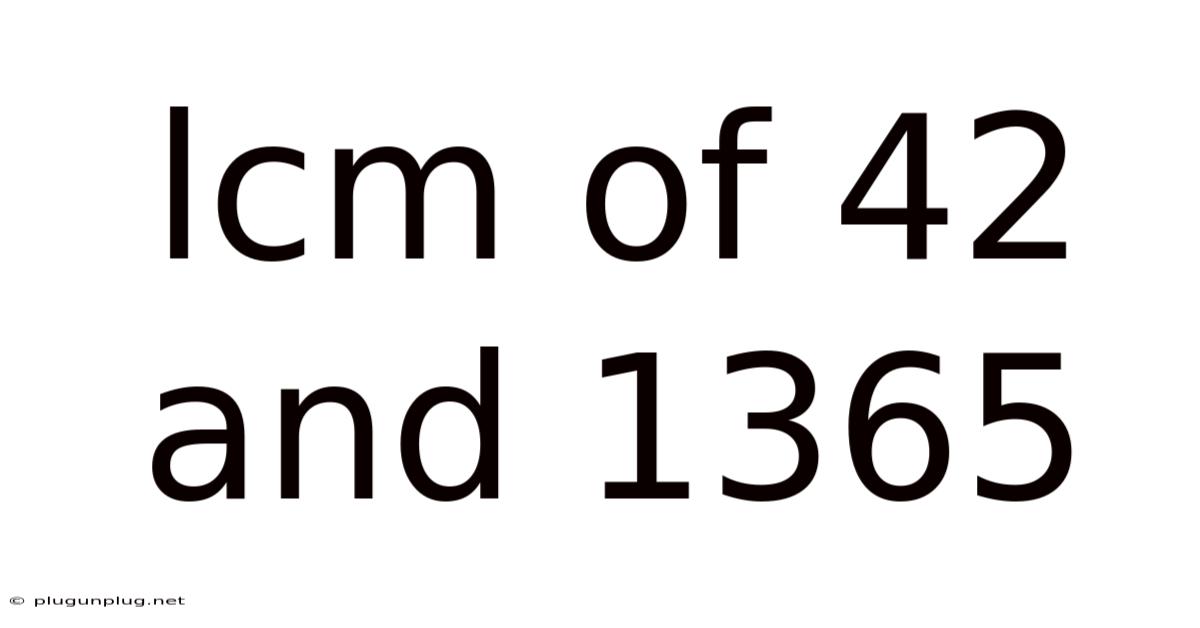 Lcm Of 42 And 1365