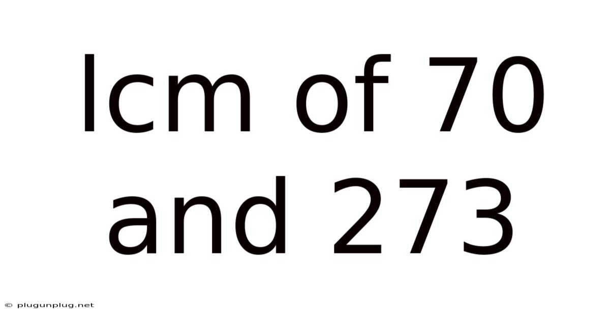 Lcm Of 70 And 273