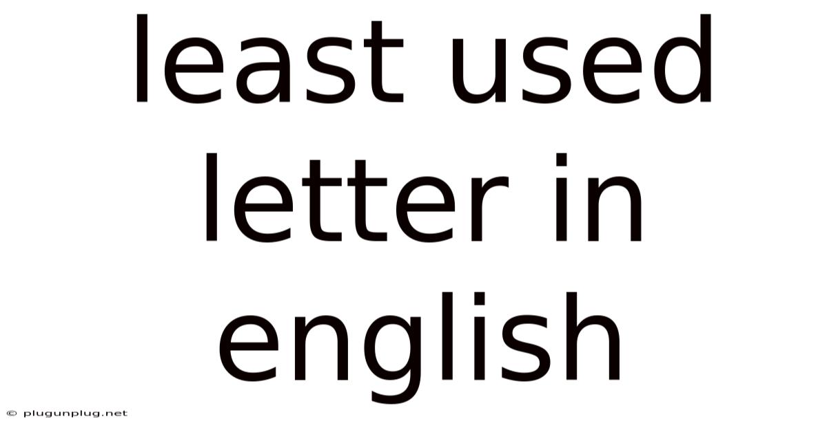 Least Used Letter In English