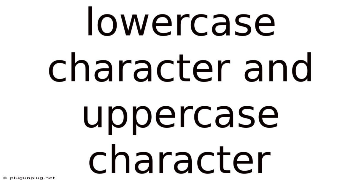 Lowercase Character And Uppercase Character
