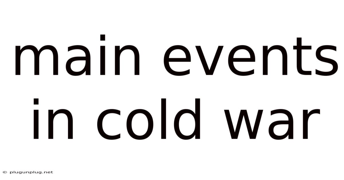 Main Events In Cold War