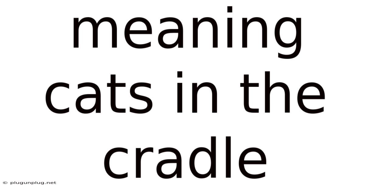 Meaning Cats In The Cradle