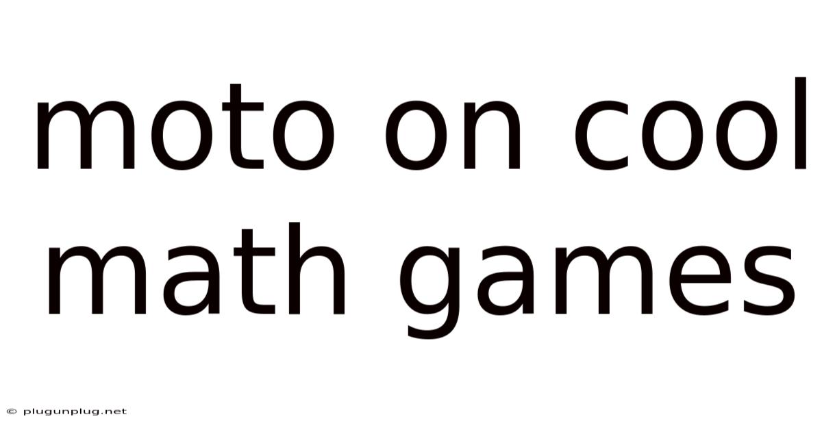 Moto On Cool Math Games