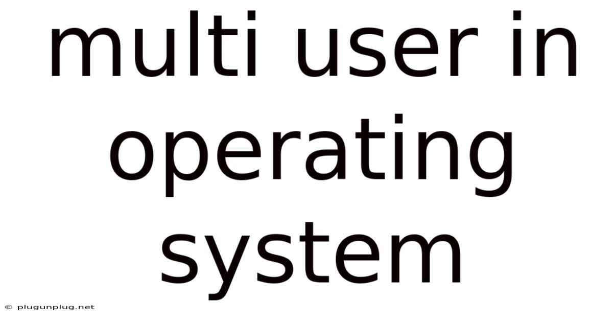 Multi User In Operating System