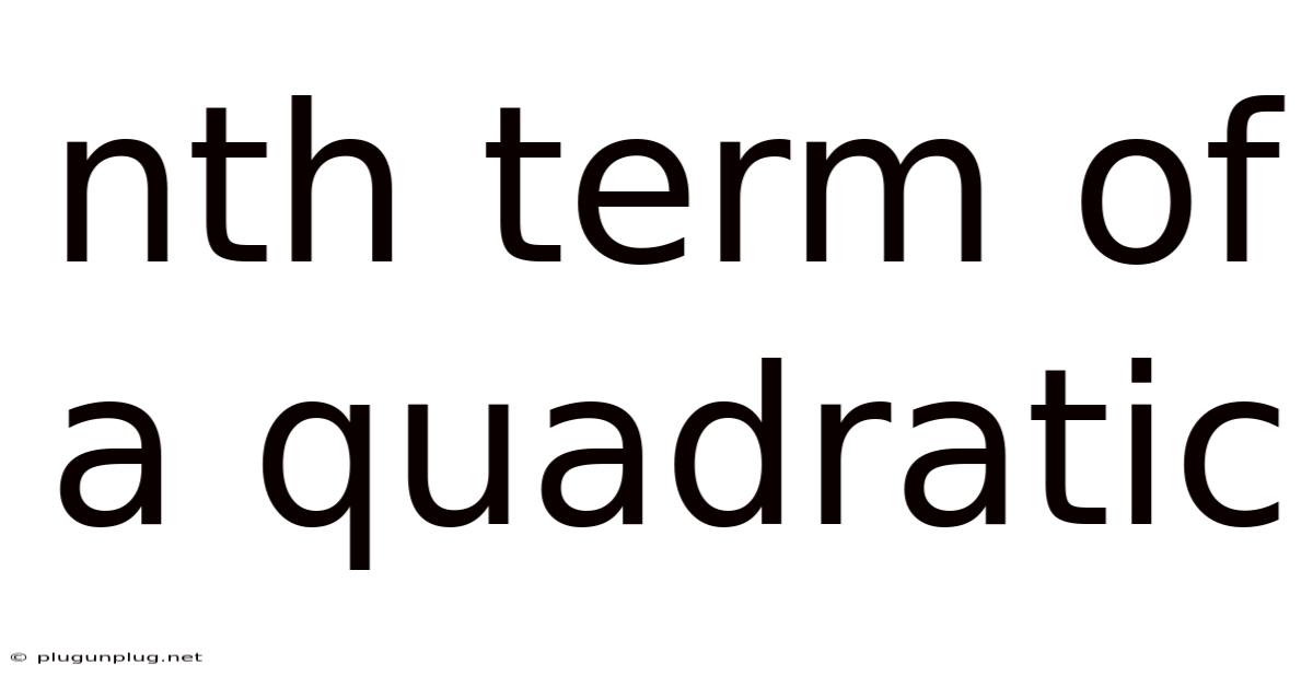 Nth Term Of A Quadratic