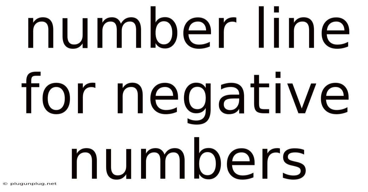 Number Line For Negative Numbers