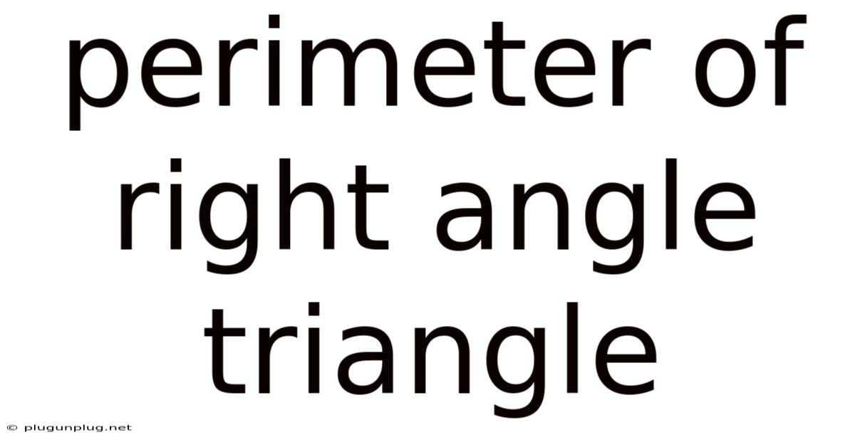 Perimeter Of Right Angle Triangle