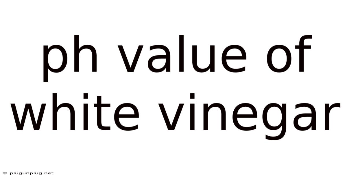 Ph Value Of White Vinegar