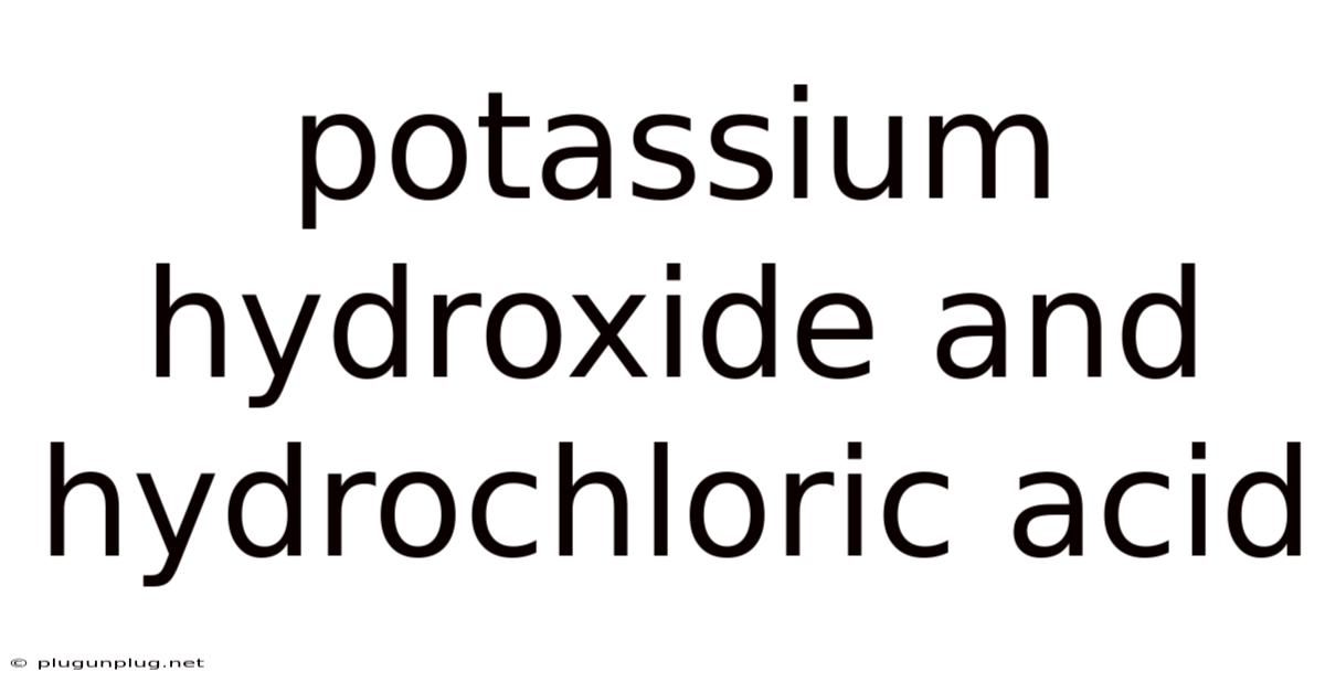 Potassium Hydroxide And Hydrochloric Acid