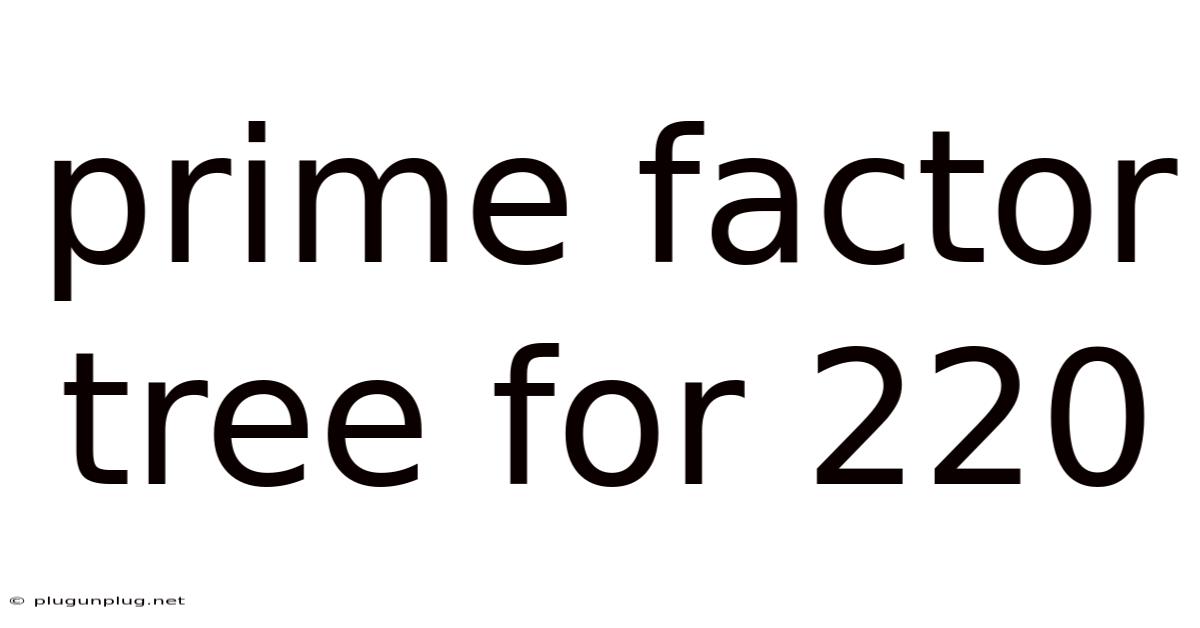 Prime Factor Tree For 220