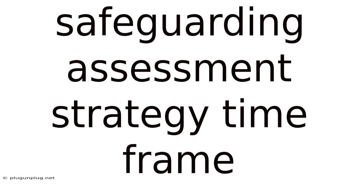 Safeguarding Assessment Strategy Time Frame