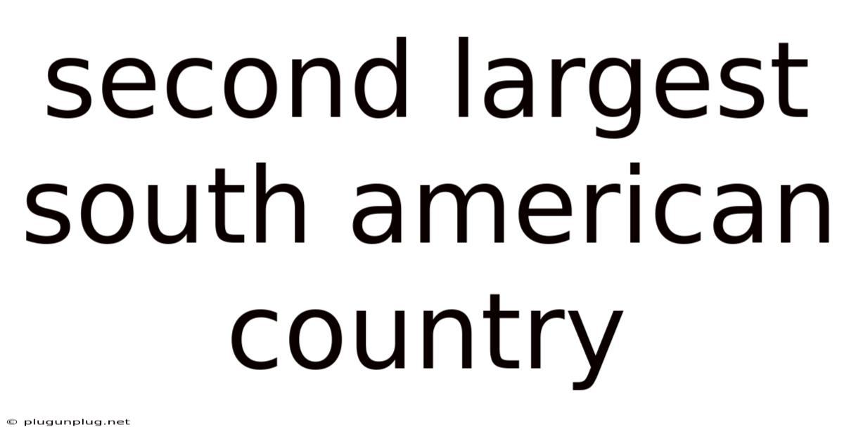 Second Largest South American Country