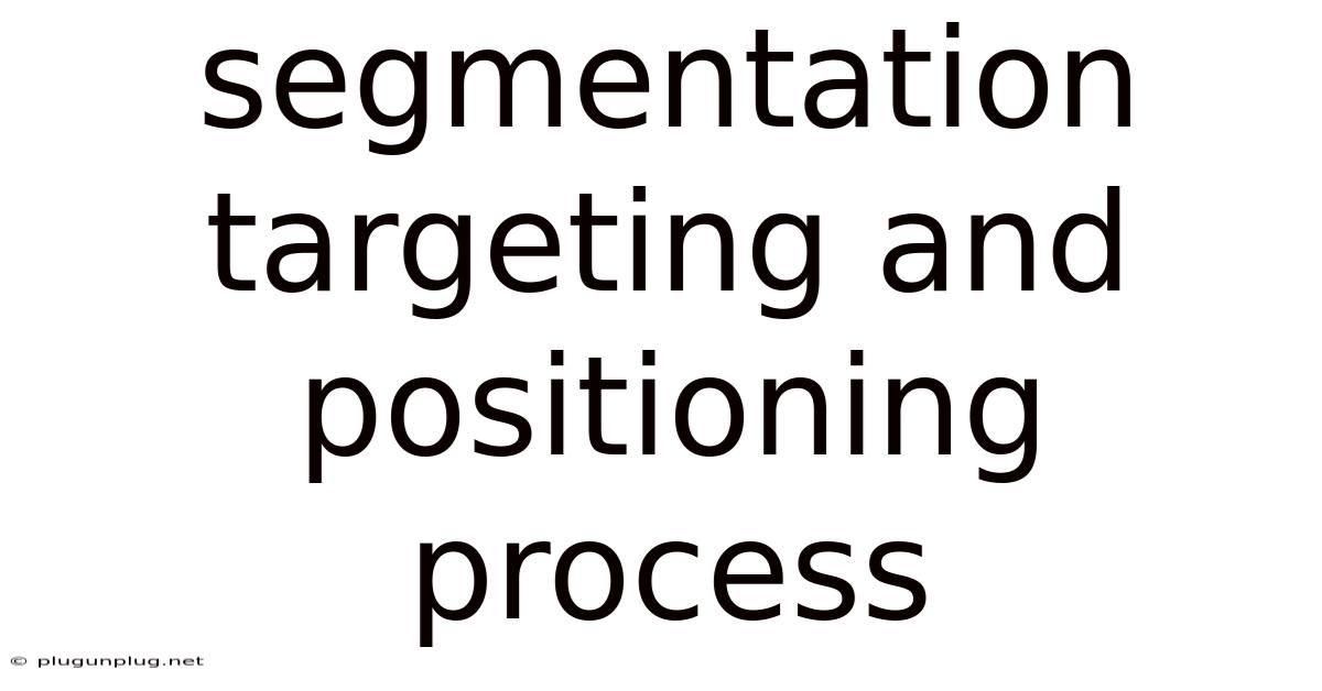 Segmentation Targeting And Positioning Process