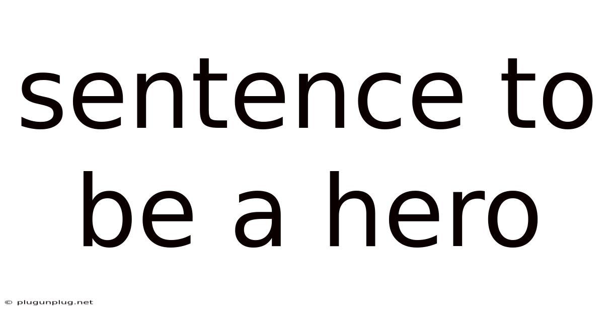 Sentence To Be A Hero