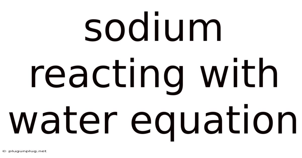 Sodium Reacting With Water Equation