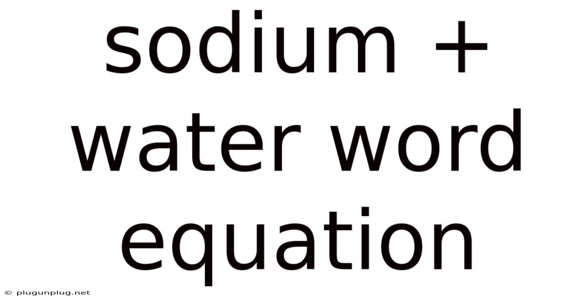 Sodium + Water Word Equation
