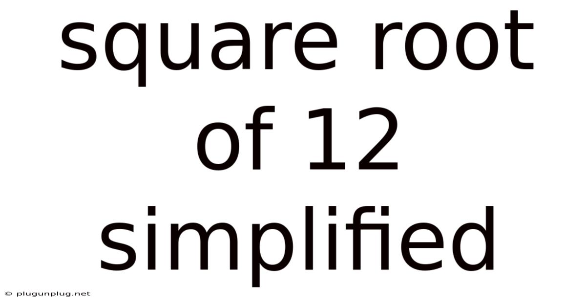 Square Root Of 12 Simplified