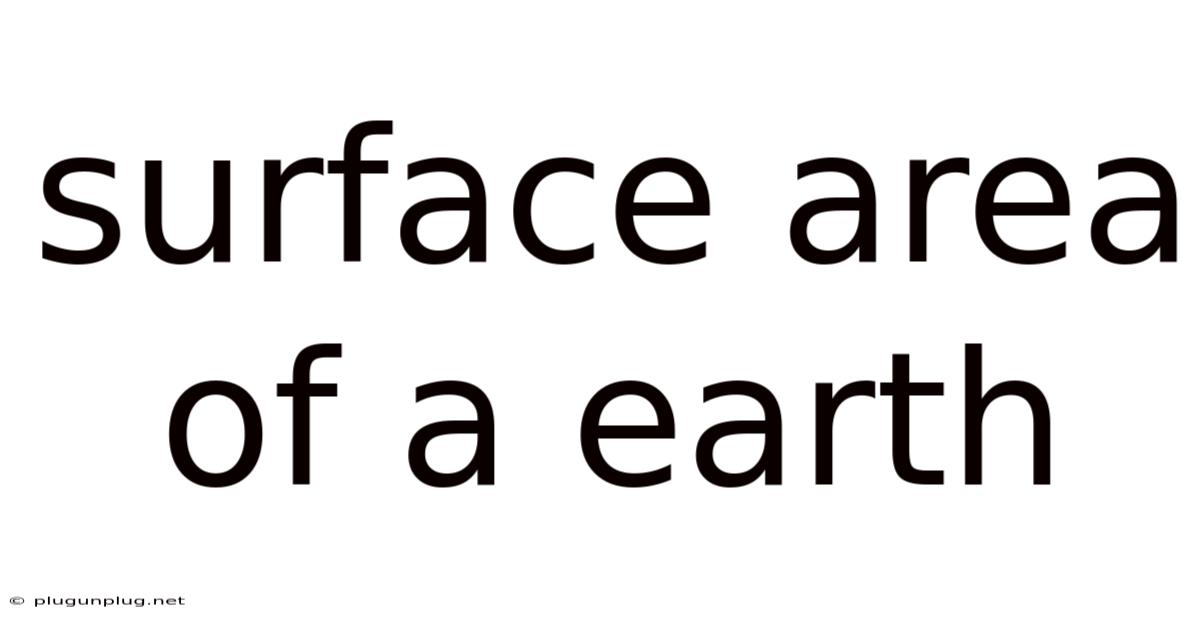 Surface Area Of A Earth