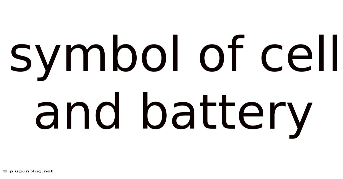 Symbol Of Cell And Battery