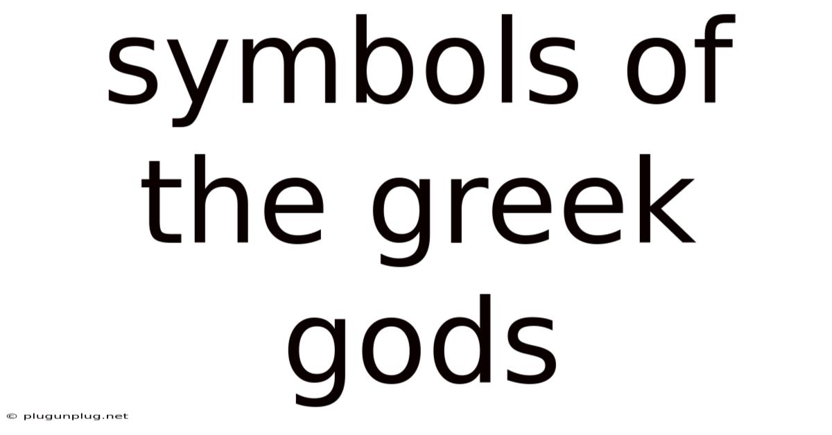 Symbols Of The Greek Gods