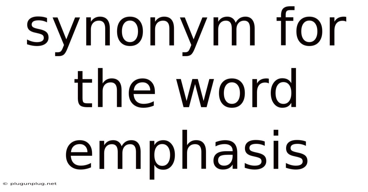 Synonym For The Word Emphasis