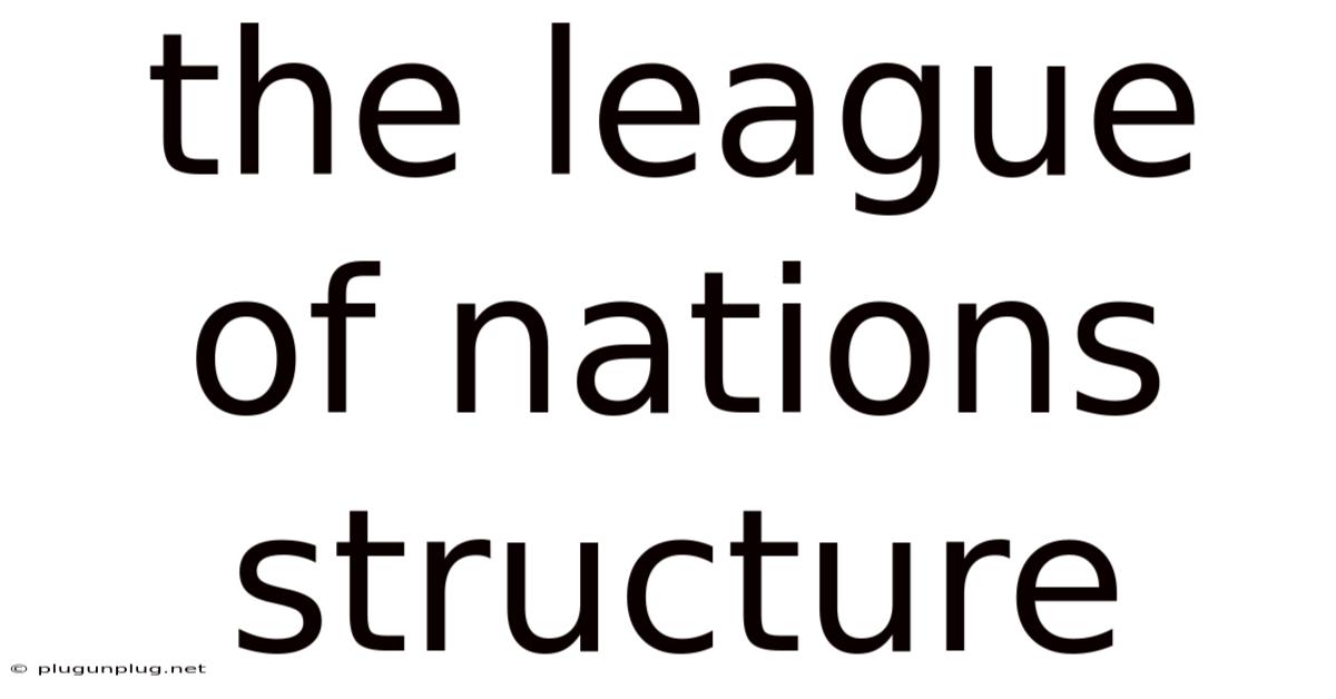 The League Of Nations Structure