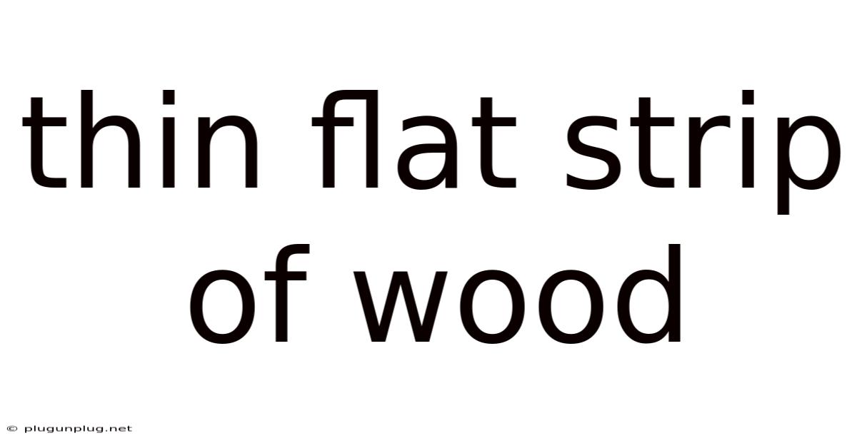 Thin Flat Strip Of Wood