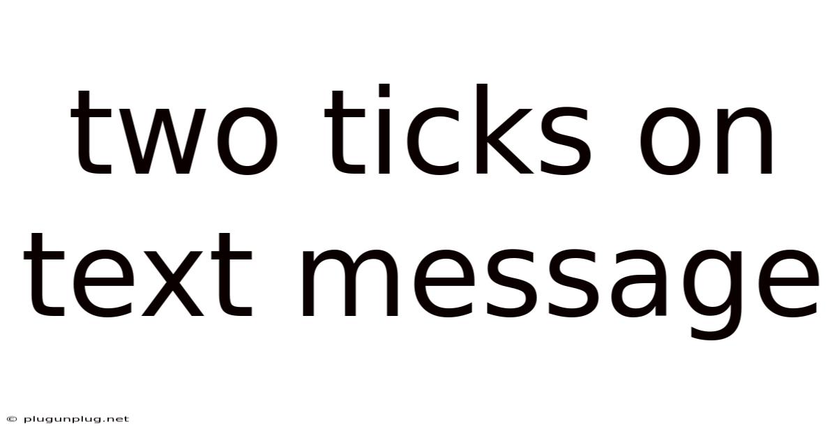 Two Ticks On Text Message