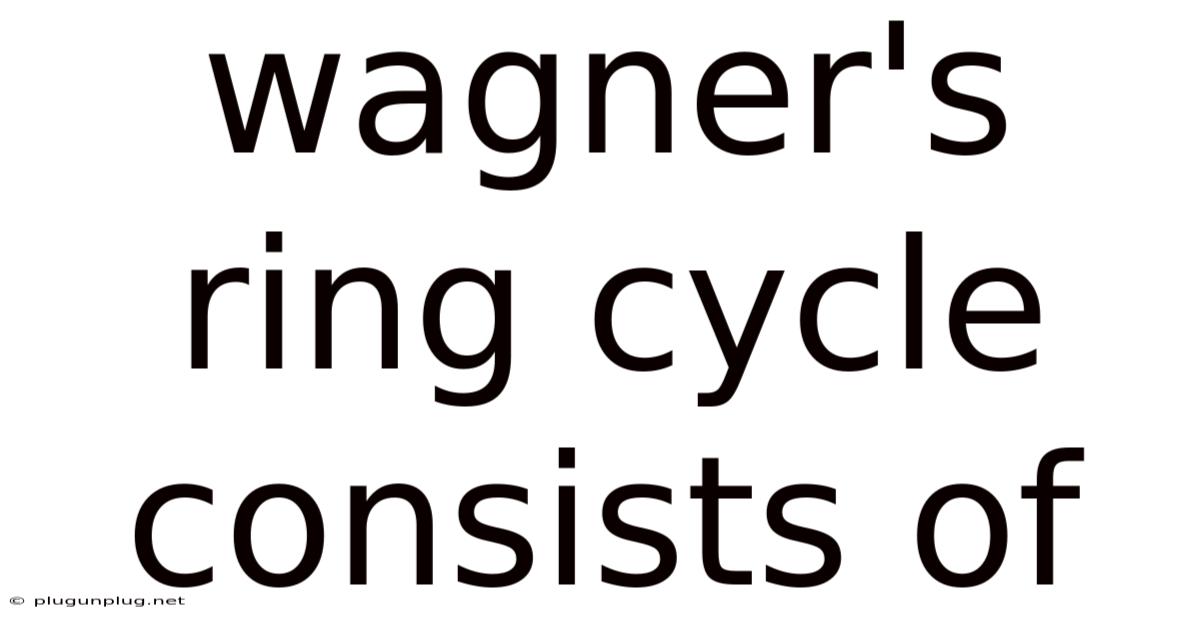 Wagner's Ring Cycle Consists Of