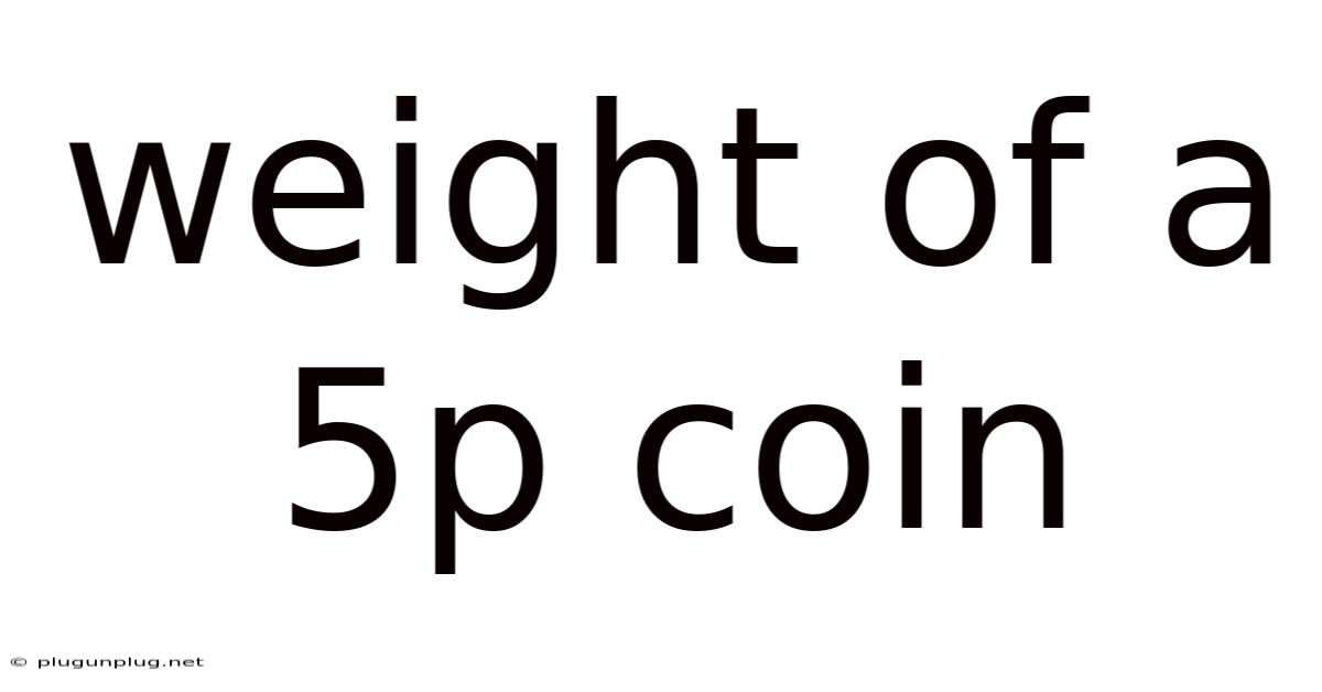 Weight Of A 5p Coin