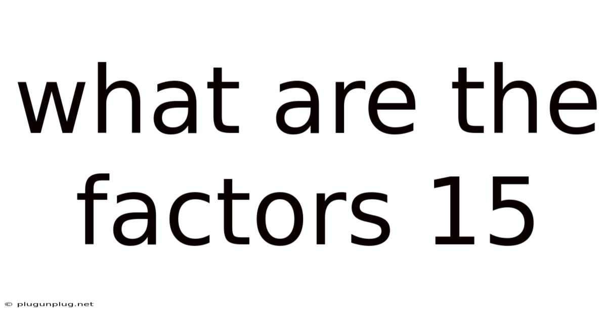What Are The Factors 15